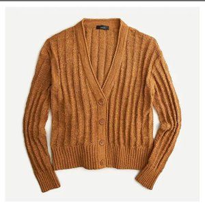 J Crew Point Sur textured V-neck cardigan sweater
